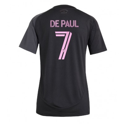Camiseta Inter Miami Rodrigo De Paul #7 Segunda Equipación Replica 2025-26 para mujer mangas cortas Camiseta Inter Miami Rodrigo De Paul #7 Segunda Equipación Replica 2025-26 para mujer mangas cortas